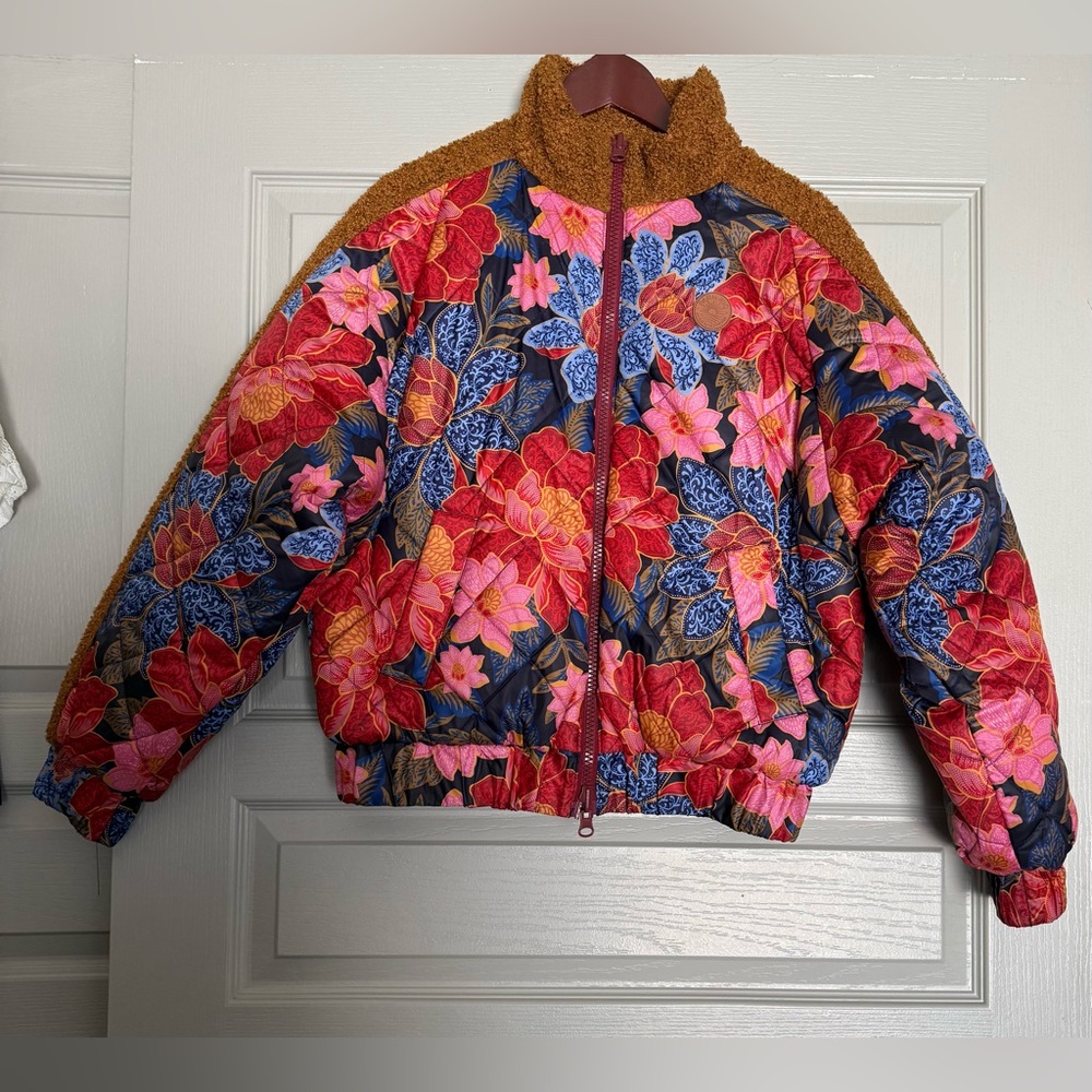 Farm Rio | Toucanfly Reversible Quilted Floral Bouclé Jacket | Sz XS - Picture 4 of 14